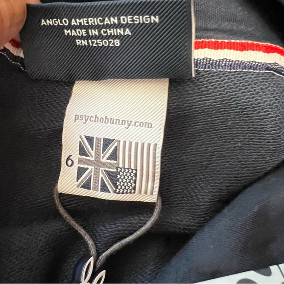 NWT Psycho Bunny Hoody, Size 6 - Picture 5 of 10